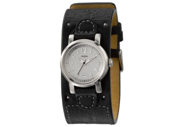 Watch strap Fossil JR1010 Leather Black 12mm